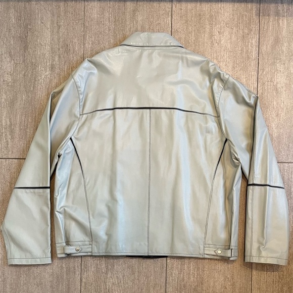 Bod & Christensen XXXL/3XL Grey Leather Burnish Jacket - Picture 4 of 16